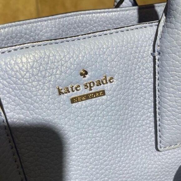 Kate Spade NY Medium Satchel Top Handle Bag Blue with Detachable Strap - Picture 3 of 14